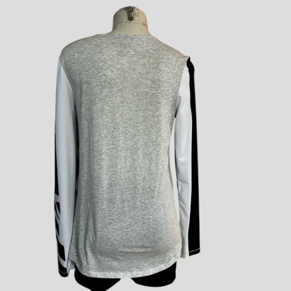 Fox Racing Shirt Women's Grey Black Long Sleeve Moto Jersey Size Small - Picture 3 of 14